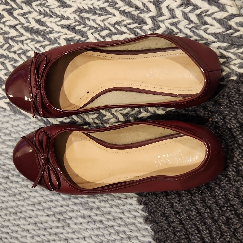 Red ballerina flats